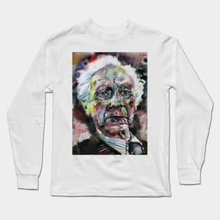 BERTRAND RUSSELL - watercolor portrait .3 Long Sleeve T-Shirt